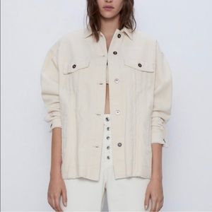 🔥Zara OVERSIZED corduroy overshirt jacket